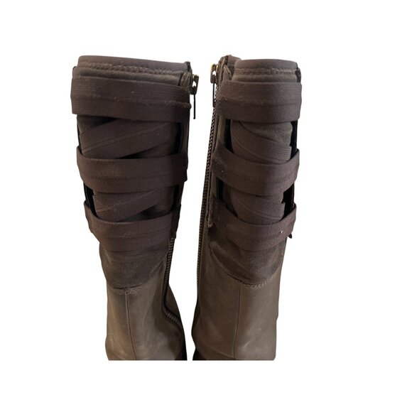 SOLD Ariat Clara H2O Work Boots Women 7.5 Brown Real Leather Tall Equestrian Ful - Picture 15 of 16